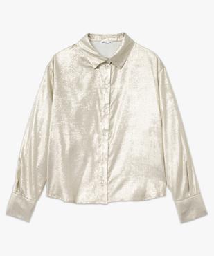 Chemise courte à manches longues en matière pailletée femme vue4 - GEMO(FEMME PAP) - GEMO