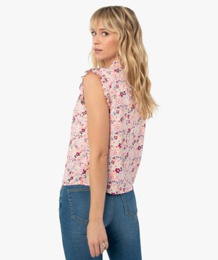 Blouse femme sans manches boutonnée sur l’avant vue3 - GEMO(FEMME PAP) - GEMO