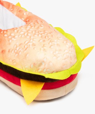 Chaussons homme en velours burger fantaisie vue6 - GEMO(HOMWR HOM) - GEMO