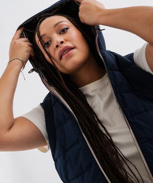 Doudoune sans manches à capuche réversible femme grande taille vue2 - GEMO 4G GT - GEMO