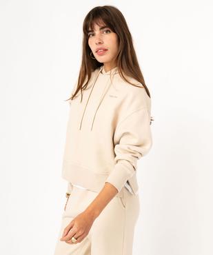 Sweat à capuche coupe courte femme vue2 - GEMO(FEMME PAP) - GEMO