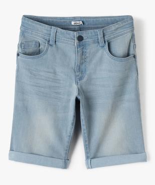 Bermuda garçon en jean stretch à revers vue1 - GEMO (JUNIOR) - GEMO