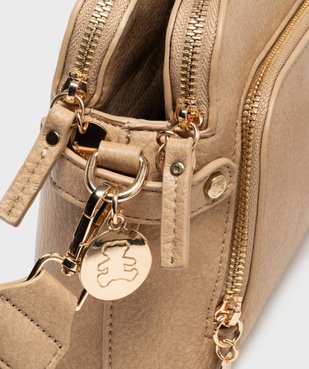 Sac en matière grainée avec deux bandoulières amovibles femme - LuluCastagnette vue4 - LULU CASTAGNETT - GEMO