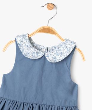 Robe réversible avec col Claudine bébé fille vue5 - GEMO(BEBE DEBT) - GEMO