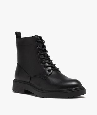 Boots homme unies à lacets style casual vue3 - GEMO (CASUAL) - GEMO