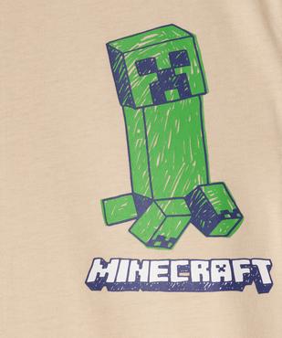 Tee-shirt manches courtes imprimé garçon - Minecraft vue2 - MINECRAFT - GEMO