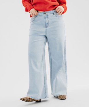 Jean wide leg en coton stretch femme grande taille vue1 - GEMO (G TAILLE) - GEMO