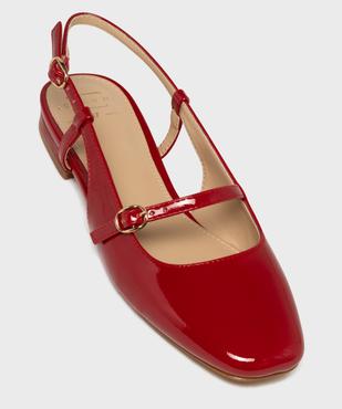 Ballerines vernies slingback à bout carré et brides femme - Follow Me vue5 - FOLLOW ME - GEMO