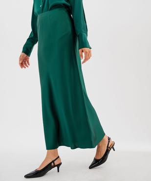 Jupe longue en matière satinée taille élastique femme vue2 - GEMO(FEMME PAP) - GEMO