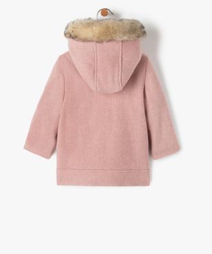 Manteau bébé fille doublé à capuche vue4 - GEMO 4G BEBE - GEMO