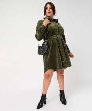 Robe chemise en velours côtelé femme grande taille vue6 - GEMO (G TAILLE) - GEMO