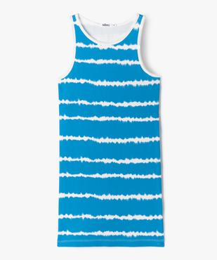 Robe tee-shirt imprimée en maille côtelée fille vue1 - GEMO (ENFANT) - GEMO