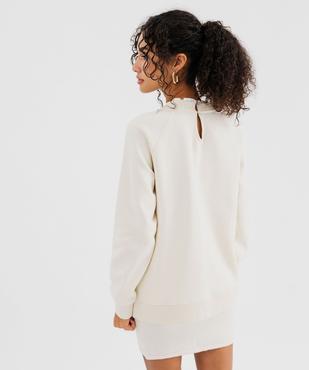 Sweat avec dentelle sur le col femme vue3 - GEMO(FEMME PAP) - GEMO