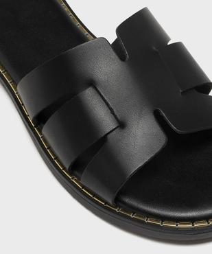 Mules femme plates dessus larges brides unies vue12 - FOLLOW ME - GEMO