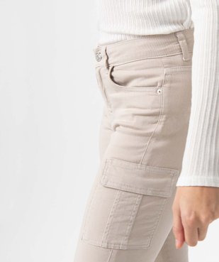 Pantalon coupe cargo femme en toile extensible vue6 - GEMO(FEMME PAP) - GEMO