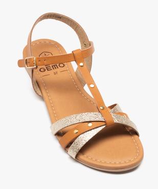 Sandales femme à fines brides pailletées vue5 - GEMO (CASUAL) - GEMO
