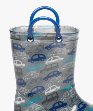 Bottes de pluie bébé garçon à motifs voitures et semelle lumineuse vue6 - GEMO (ENFANT) - GEMO