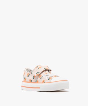 Baskets en toile fleurie avec embout gomme fille vue3 - LOVELY WINGS GEMO FOR GOOD - GEMO