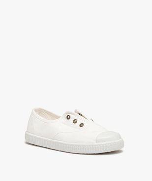 Baskets fille en toile unie et bout renforcé vue2 - GEMO (ENFANT) - GEMO