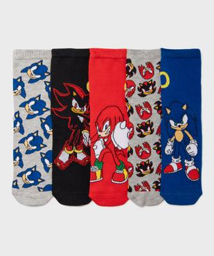 Chaussettes tige haute imprimées garçon - Sonic (lot de 5 paires) vue1 - SONIC - GEMO