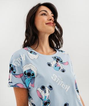 Chemise de nuit manches courtes à motifs Stitch femme - Disney vue3 - LILO & STITCH - GEMO