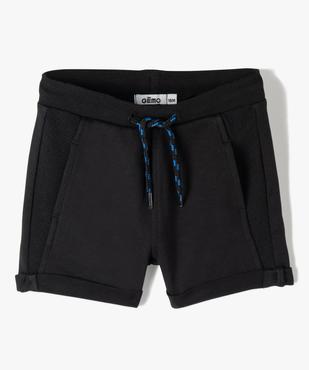 Short bébé garçon en maille à revers et reliefs vue1 - GEMO(BEBE DEBT) - GEMO
