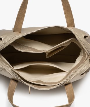 Sac souple et grainé avec bandoulière amovible femme vue3 - GEMO (ACCESS) - GEMO