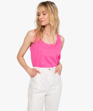 Débardeur femme avec dos brodé vue1 - GEMO(FEMME PAP) - GEMO