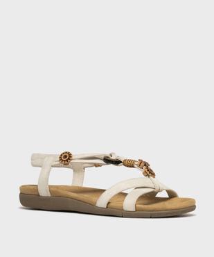 Sandales à enfiler avec breloques femme vue2 - EMILIA ROSA - GEMO