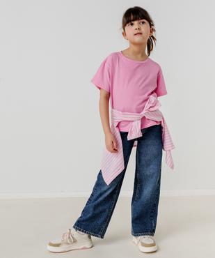 Chemise rayée avec manches resserrées aux poignets fille vue6 - GEMO (ENFANT) - GEMO