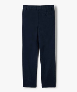 Pantalon chino en coton à revers garçon vue3 - GEMO 4G GARCON - GEMO