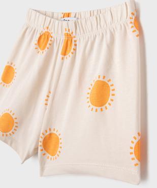 Pyjashort 2 pièces à motif soleil bébé garçon vue6 - GEMO 4G BEBE - GEMO