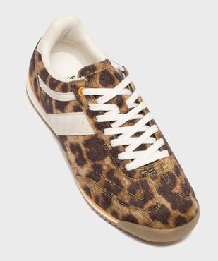 Baskets basses en fourre imitation léopard femme - Camps United vue6 - CAMPS - GEMO