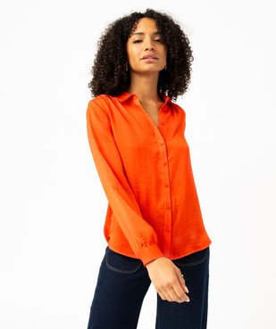 Chemise en satin à manches longues femme vue6 - GEMO 4G FEMME - GEMO