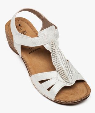 Sandales femme confort dessus pailleté à bride scratch vue5 - GEMO (CONFORT) - GEMO