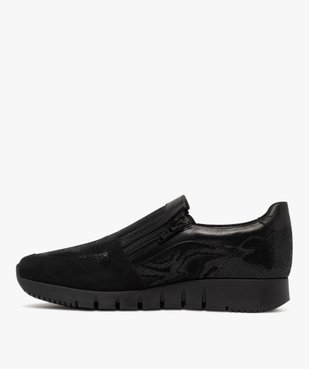 Mocassins femme confort à semelle plateforme avec double zip vue3 - G'FLEX GEMO FOR GOOD - GEMO