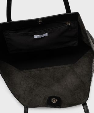 Sac cabas texturé et souple à fines anses femme vue3 - GEMO (ACCESS) - GEMO
