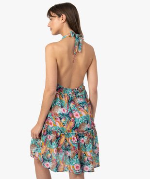Robe de plage femme à volants vue3 - GEMO (PLAGE) - GEMO