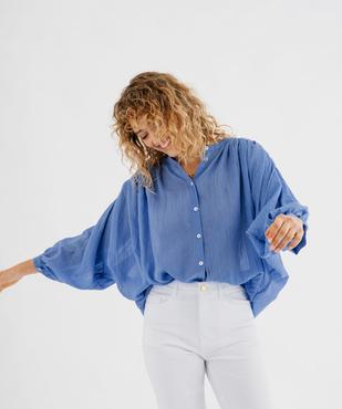 Blouse à manches longues coupe oversize femme  vue1 - GEMO(FEMME PAP) - GEMO
