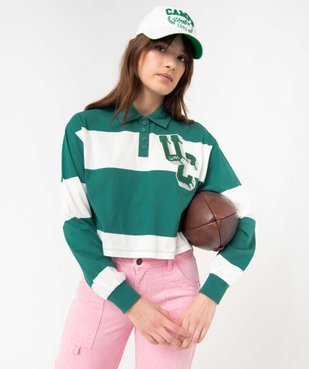 Tee-shirt femme à manches longues avec col polo - Camps United vue1 - CAMPS UNITED - GEMO