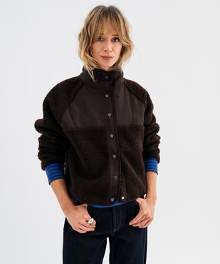 Sweat polaire boutonné femme vue1 - GEMO(FEMME PAP) - GEMO