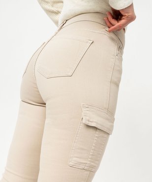 Pantalon coupe cargo femme en toile extensible vue2 - GEMO(FEMME PAP) - GEMO