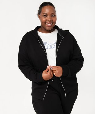 Sweat à capuche zippé femme grande taille vue2 - GEMO(FEMME PAP) - GEMO