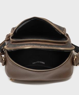 Sac rectangle à bandoulière avec détails métallisés femme vue3 - GEMO (ACCESS) - GEMO