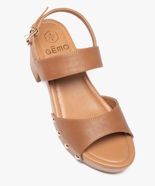 Sandales femme à talon carré style sabot vue6 - GEMO(URBAIN) - GEMO