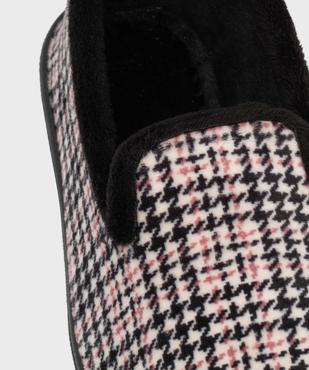 Chaussons femme pantoufles confort à motif Vichy vue12 - G'FLEX - GEMO