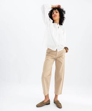 Chemise en coton à motifs brodés femme vue4 - GEMO(FEMME PAP) - GEMO