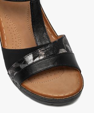 Sandales confort à talon compensé fermeture scratch femme vue6 - G'FLEX - GEMO