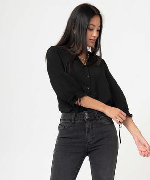 Chemise femme en matière texturée avec manches 3/4 vue1 - GEMO(FEMME PAP) - GEMO