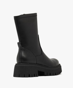 Boots avec épaisse semelle crantée femme vue4 - 5 MILES - GEMO